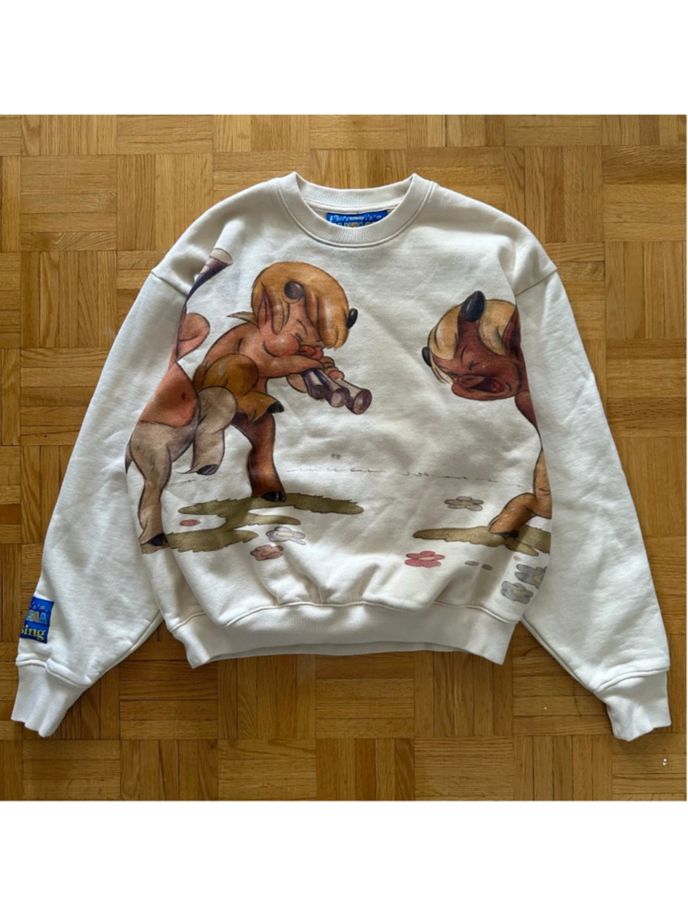 Disney Cream Sweatshirt with Bambi Graphic